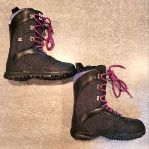 Womens DC Snowboard Boots Uni Lite Size 7 Purple Black